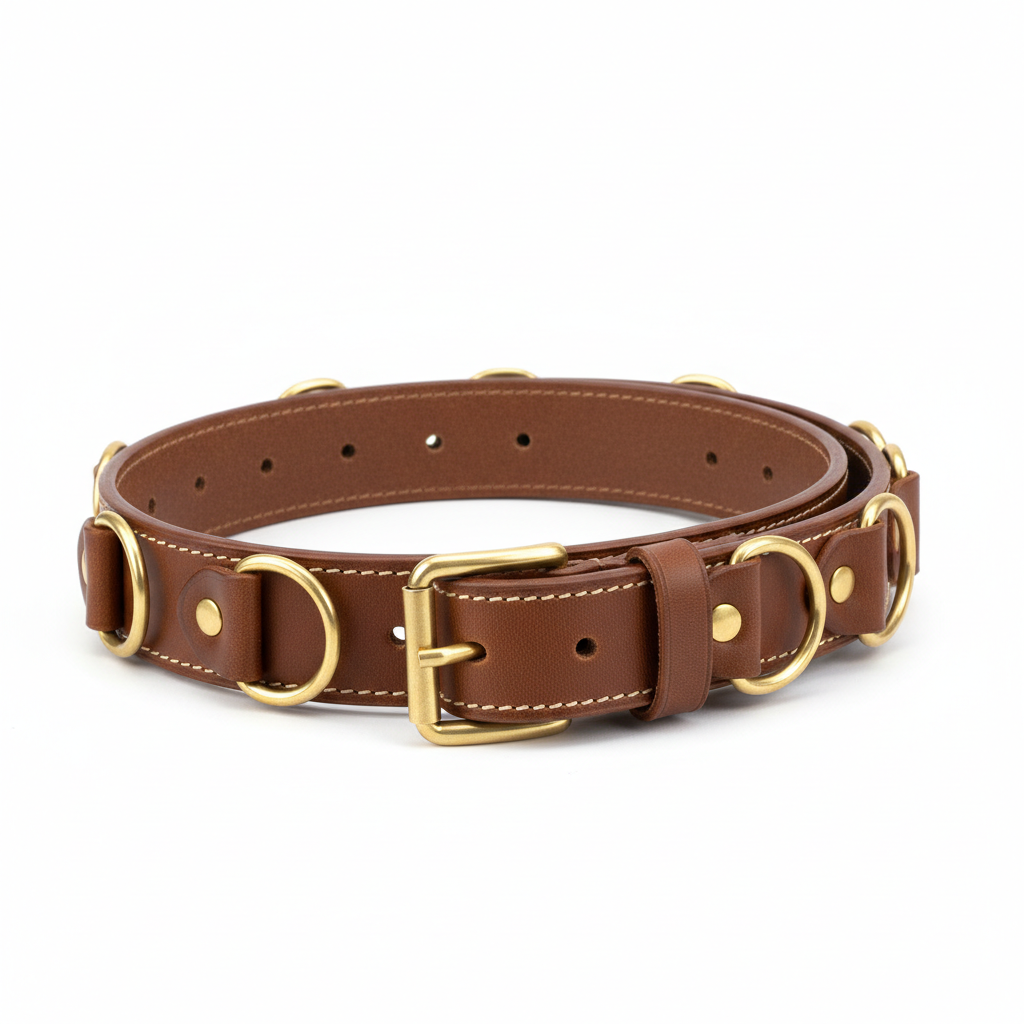 Custom dog walking belt and leash